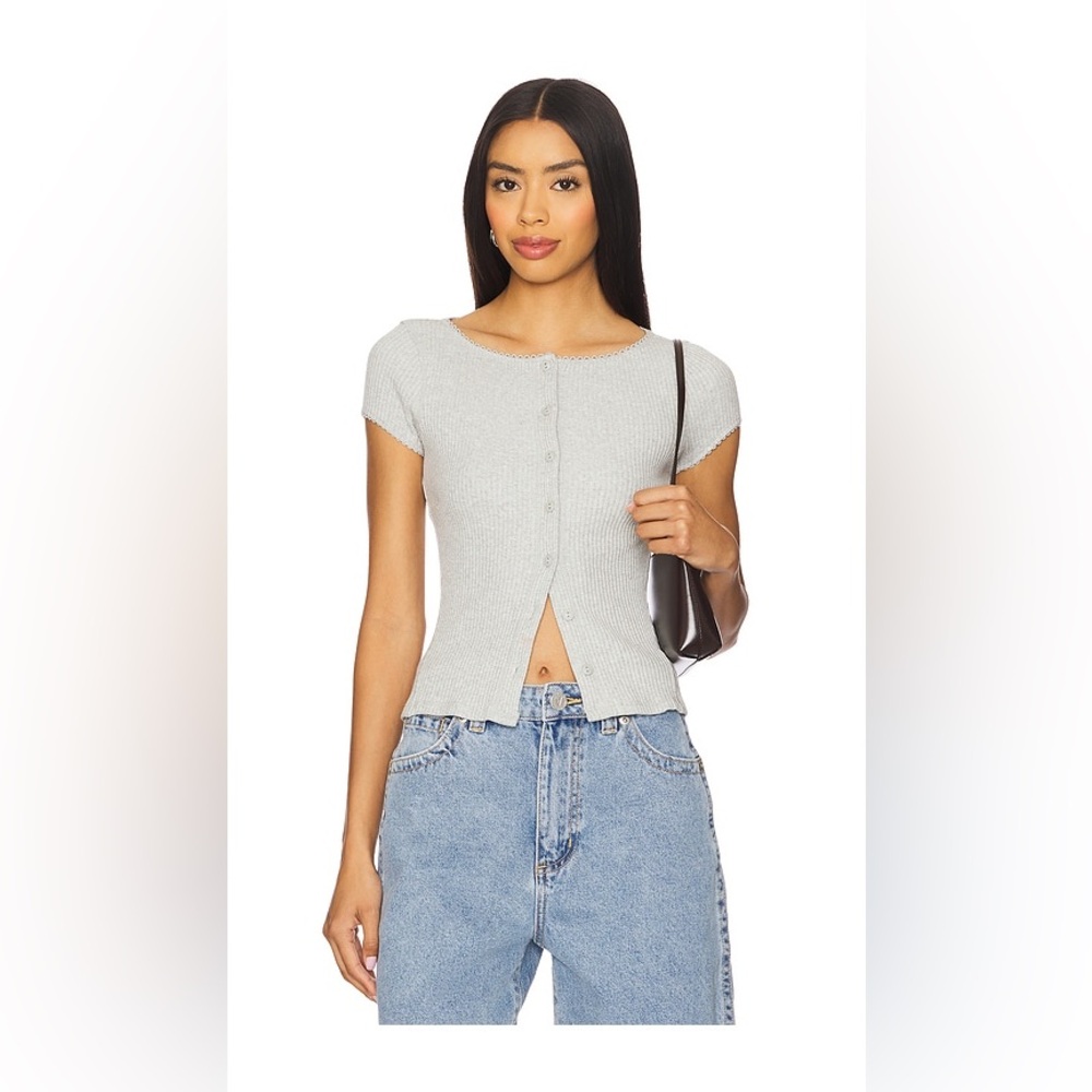 Free People Most Wanted Cardi in Light Heather Grey